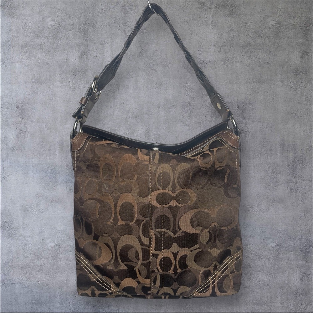 Vintage Y2K COACH Chelsea Soho Turn Lock Shoulder Hobo Bag 10990 Dark Brown - Picture 4 of 10